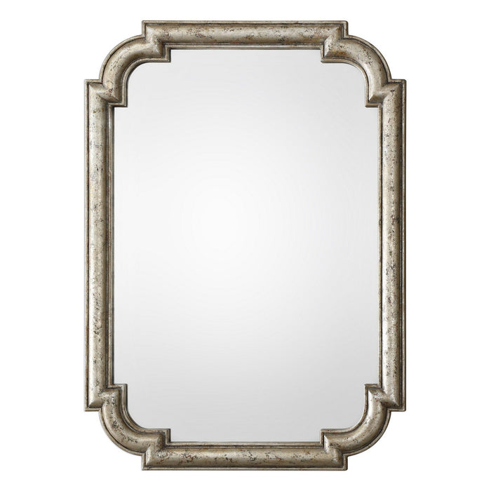 Uttermost's Calanna Antique Silver Mirror Designed by David Frisch