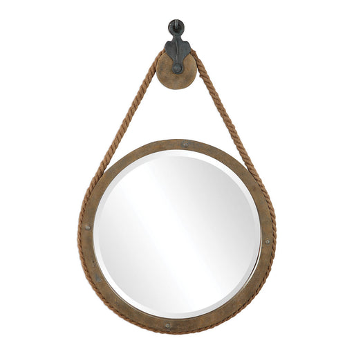 Uttermost's Melton Round Pulley Mirror Designed by Carolyn Kinder