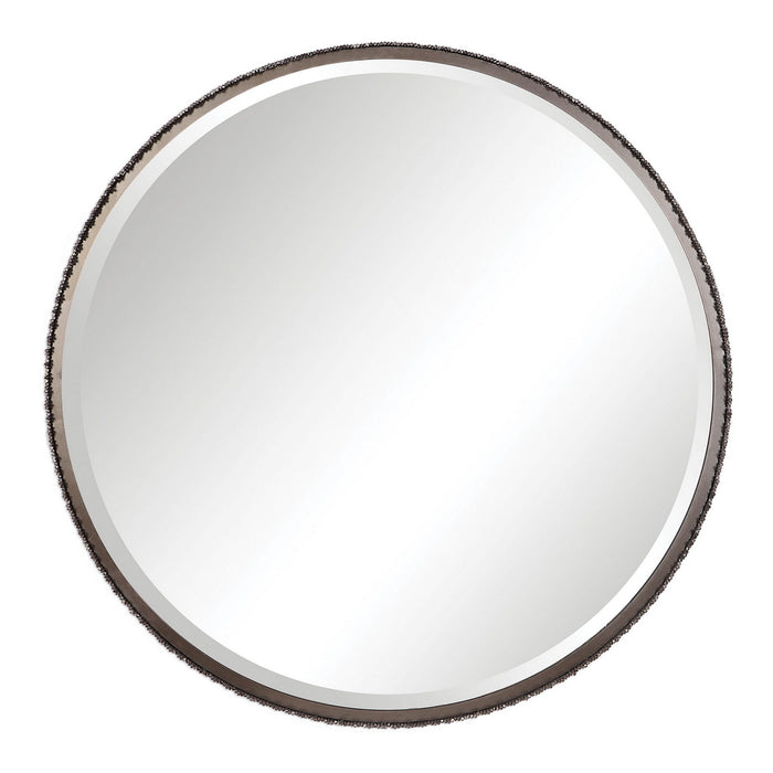 Uttermost's Ada Round Steel Mirror Designed by John Kowalski