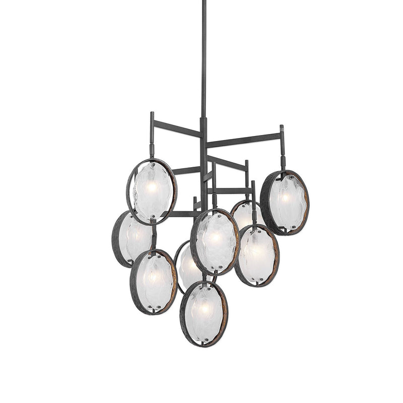 Uttermost's Maxin Dark Bronze 9 Light Chandelier Designed by Kalizma Home