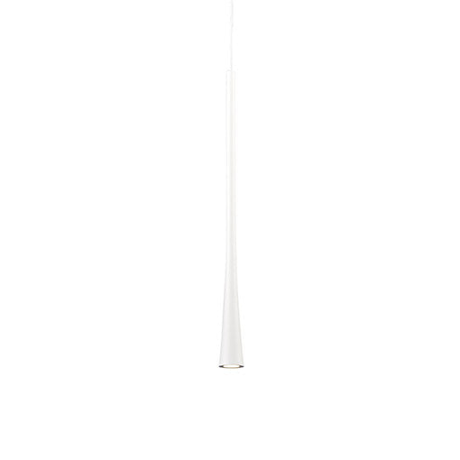 Taper Down Pendant in White