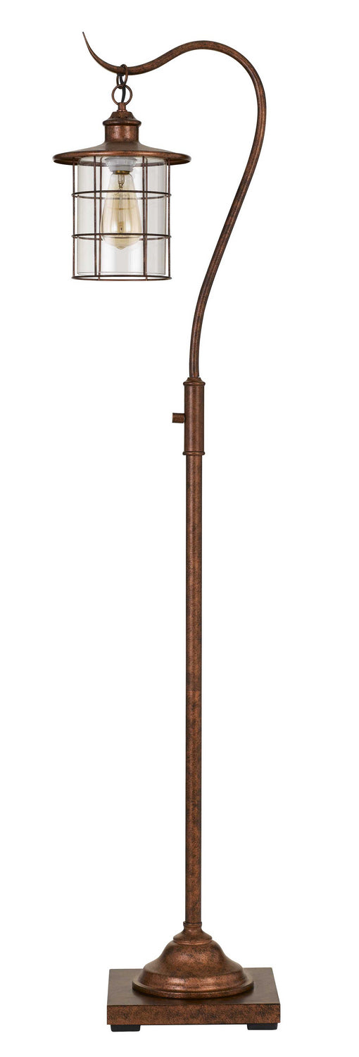 Silverton Desk Lamp With Glass Shade (Edison Bulb Included) In Rust