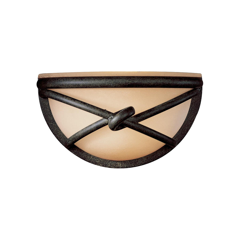 Aspen II Wall Sconce in Aspen Bronze & Rustic Scavo Glass - Lamps Expo