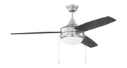 Phaze 3 Blade 2-Light Ceiling Fan in Brushed Polished Nickel w/Silver BLD.