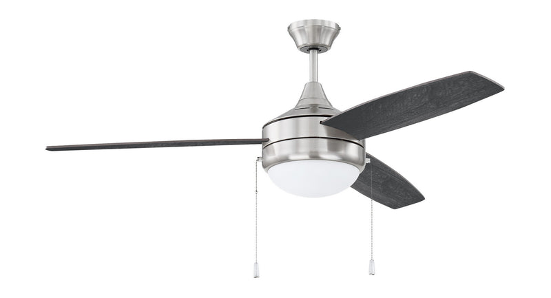 Phaze 3 Blade 2-Light Ceiling Fan in Brushed Polished Nickel w/Silver BLD.