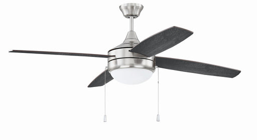 Phaze 4-Blade 2-Light Contractor Ceiling Fan in Brushed Polished Nickel from Craftmade, item number PHA52BNK4-BNGW