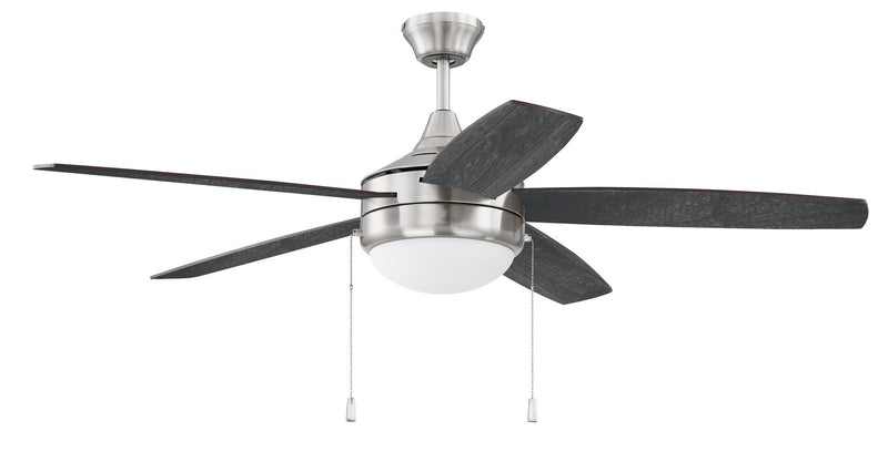 Phaze 5 Blade 2-Light Ceiling Fan in Brushed Polished Nickel w/Silver BLD.