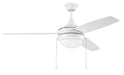 Phaze 3 Blade 2-Light Ceiling Fan in White with White Blades