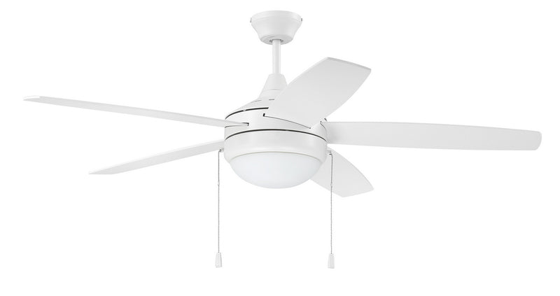 Phaze 5 Blade 2-Light Ceiling Fan in White with White Blades