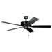 Basics Pro 52" Patio Ceiling Fan in Satin Black from Kichler Lighting, item number 330015SBK