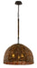 Huxley 3-Light Pendant in Tidepool Bronze with Natural Vine