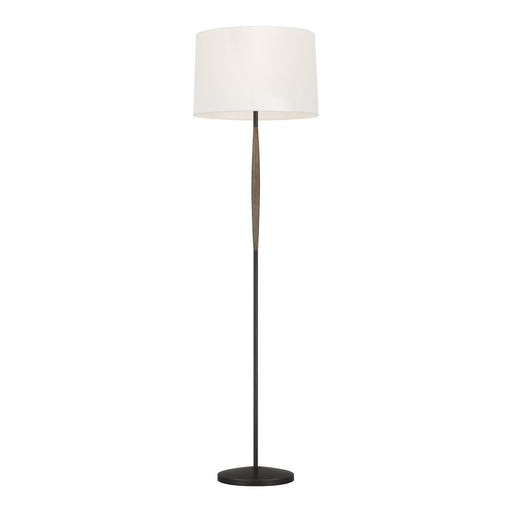 Ferrelli 1-Light Floor Lamp in Weathered Oak Wood/Aged Pewter - Lamps Expo