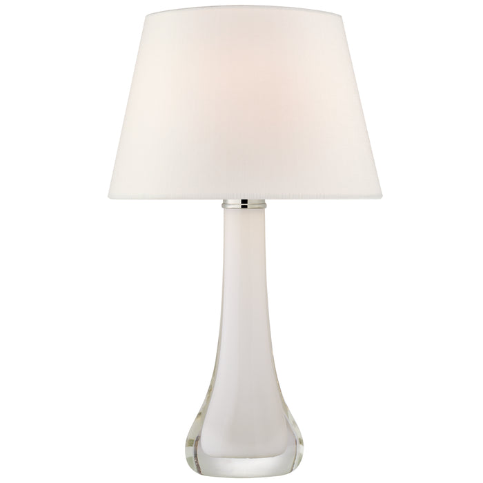 Christa One Light Table Lamp in White Glass