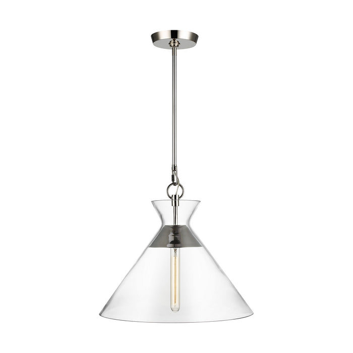 Atlantic 1-Light Pendant in Polished Nickel - Lamps Expo
