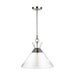 Atlantic 1-Light Pendant in Polished Nickel - Lamps Expo