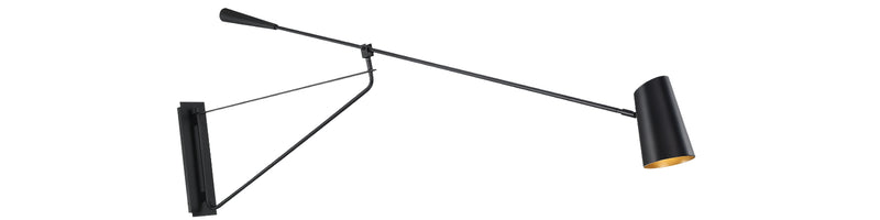 Stylus LED Swing Arm Light in Black & Gold