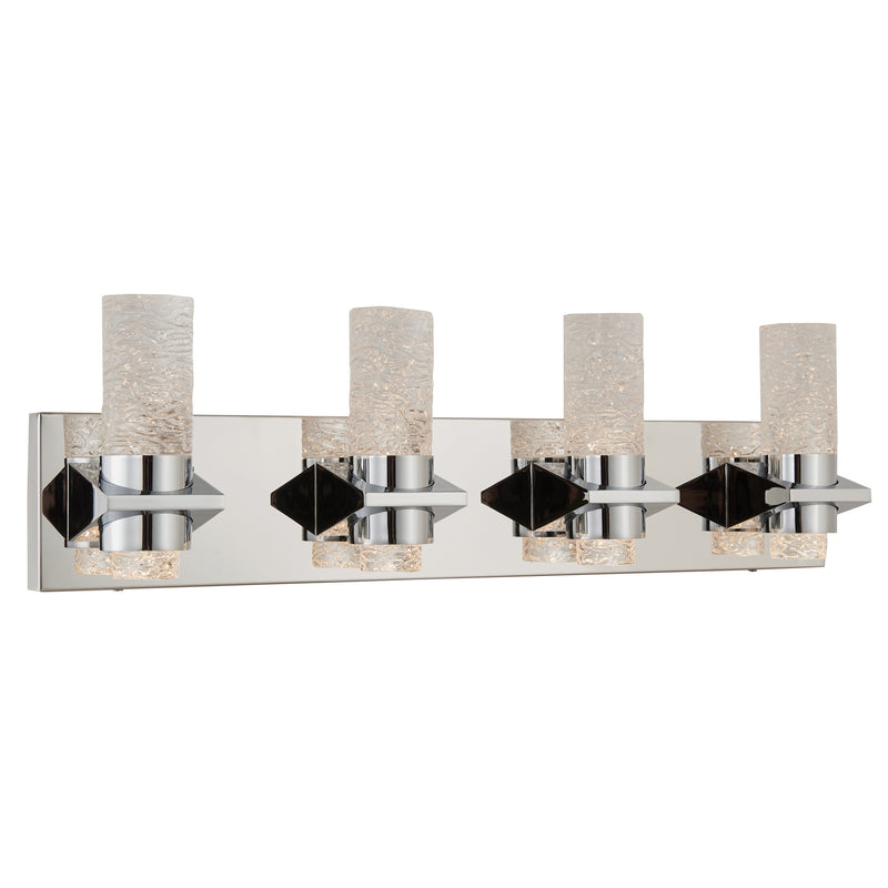 Krypton Solid Crystal Glass Vanity Light in Chrome - Lamps Expo