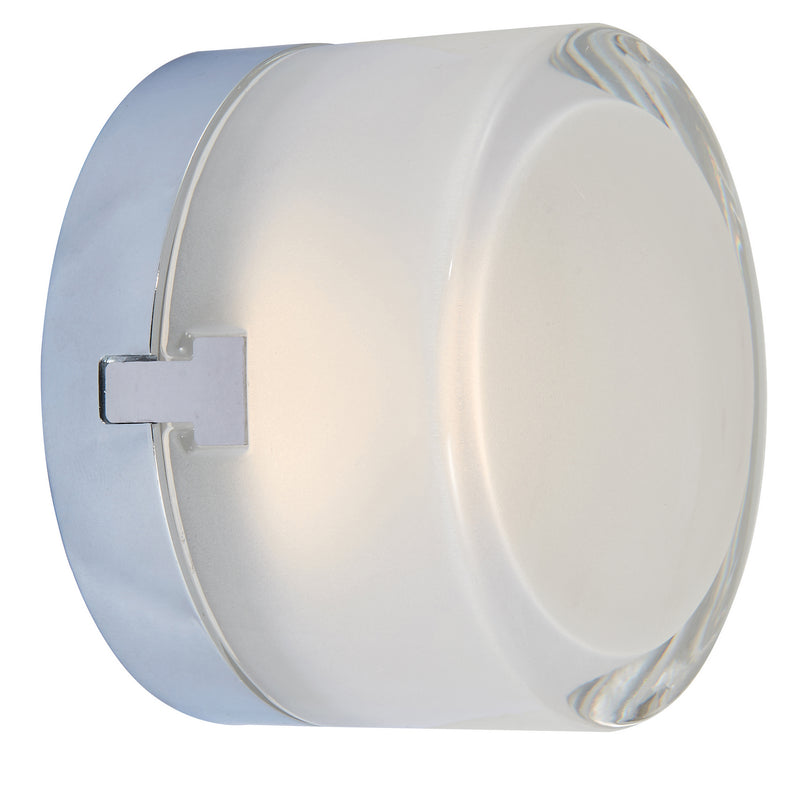 Elf Heavy Moulded Glass Flush-Mount in Chrome - Lamps Expo