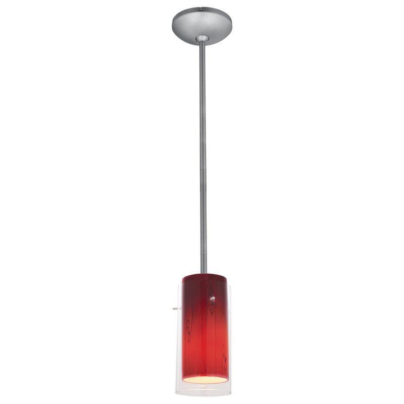 Glass'n Glass Cylinder 1-Light Pendant - Lamps Expo