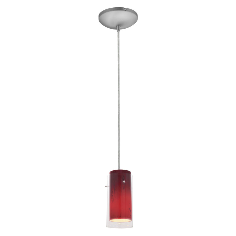 Glass'n Glass Cylinder 1-Light Pendant - Lamps Expo