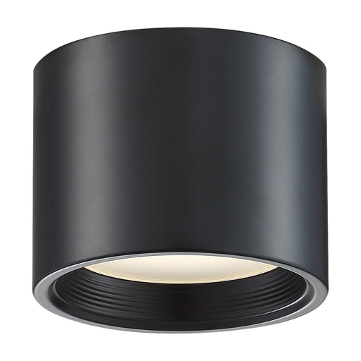 Reel 120-277v Dimmable LED Flush Mount in Black Finish
