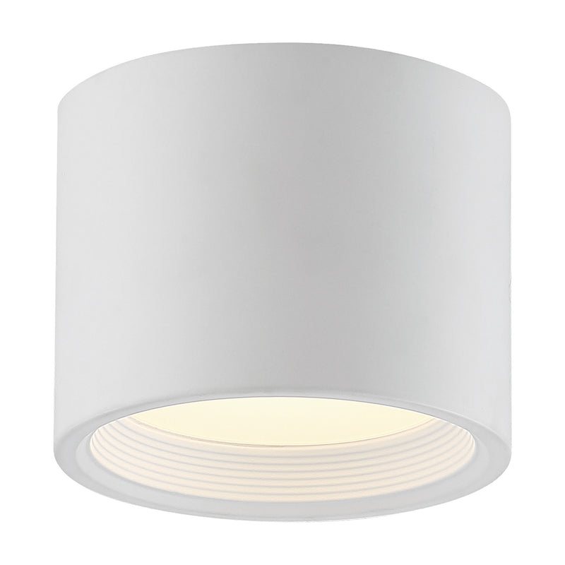 Reel 120-277v Dimmable LED Flush Mount in White Finish