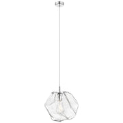 Boulder 1 Light pendant in Chrome Finish
