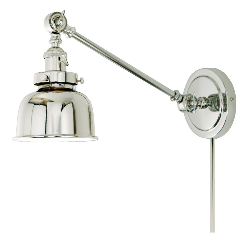 Soho 1-Light Double Swivel M2 Wall Sconce in Polished Nickel