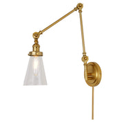 Soho 1-Light Triple Swivel Barclay Wall Sconce in Satin Brass
