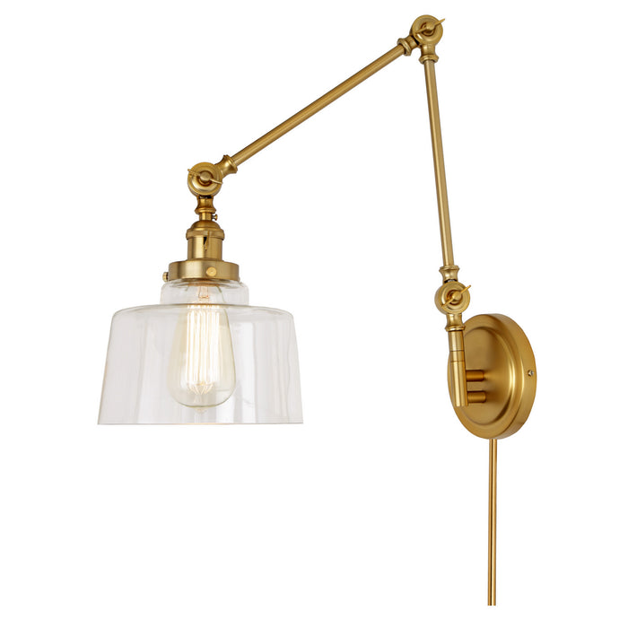Soho 1-Light Triple Swivel Buffy Wall Sconce in Satin Brass
