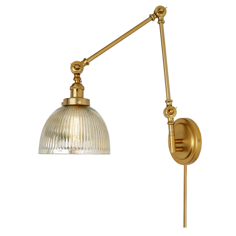 Soho 1-Light Triple Swivel Madison Wall Sconce in Satin Brass