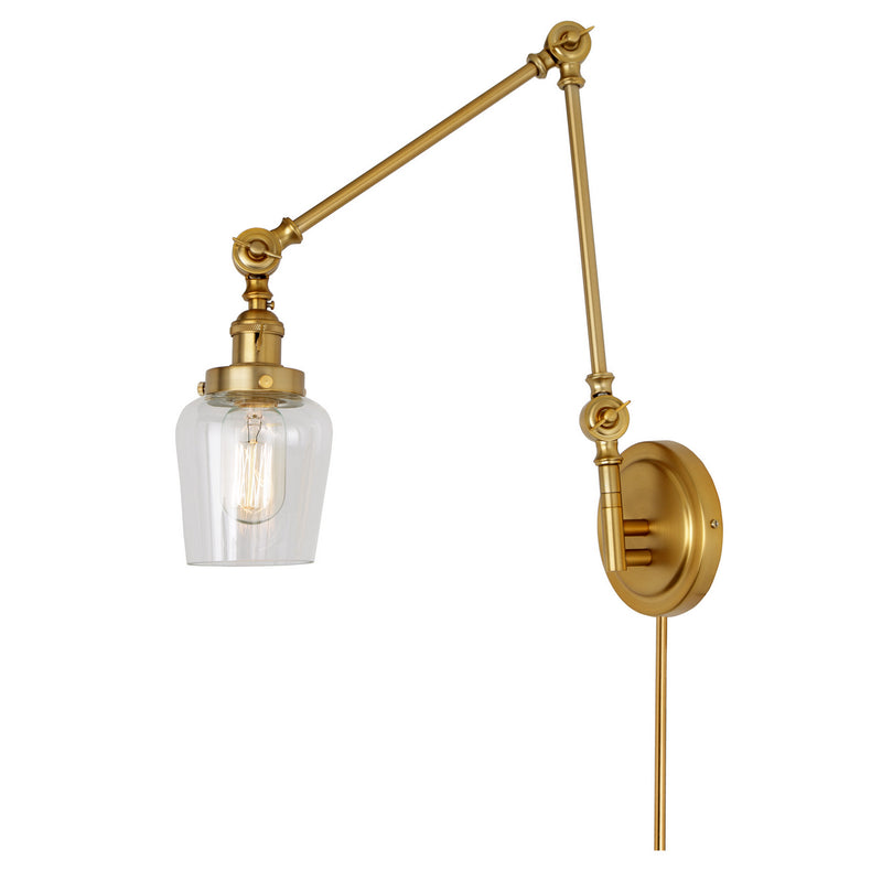 Soho 1-Light Triple Swivel Liberty Wall Sconce in Satin Brass