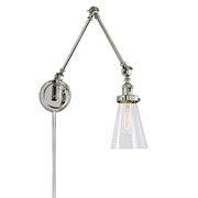 Soho 1-Light Triple Swivel Barclay Wall Sconce in Polished Nickel