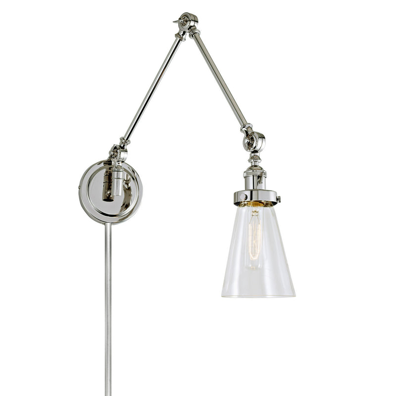 Soho 1-Light Triple Swivel Barclay Wall Sconce in Polished Nickel