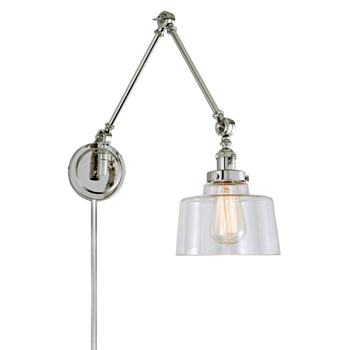 Soho 1-Light Triple Swivel Buffy Wall Sconce in Polished Nickel