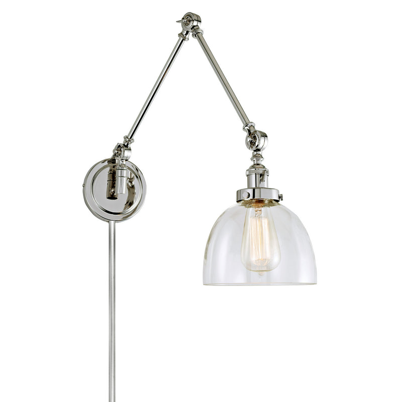 Soho 1-Light Triple Swivel Madison Wall Sconce in Polished Nickel