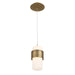 Banded LED Pendant in Aged Brass - Lamps Expo