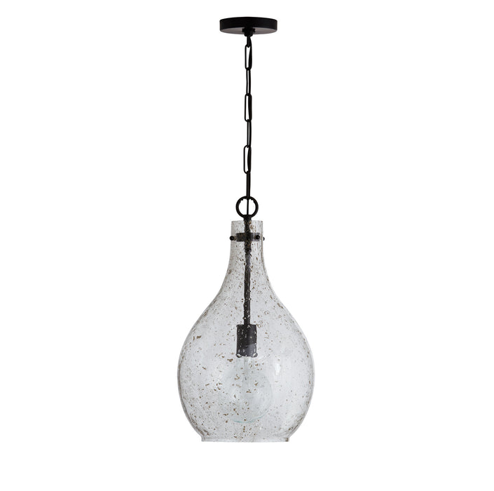 Rabun One Light Pendant in Matte Black