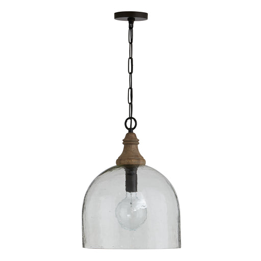 Inglewood One Light Pendant in Grey Wash and Dark Pewter