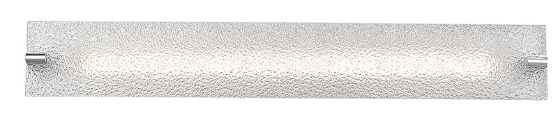 Blaze Flat Panel Water Glass LED Vanity Light in Chrome - Lamps Expo