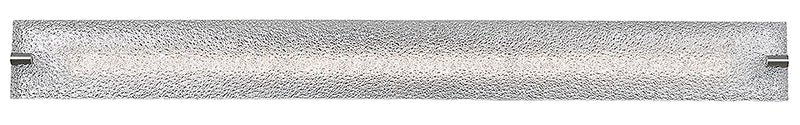 Blaze Flat Panel Water Glass LED Vanity Light in Brushed Nickel - Lamps Expo
