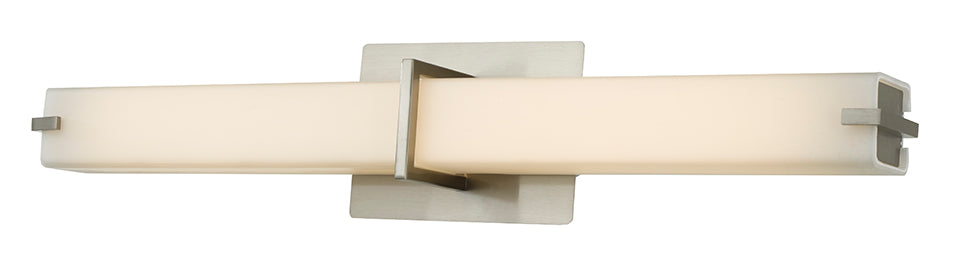 Squire 26" Vertical Or Horizontal Mount Square Glass Vanity Light in Brushed Nickel - Lamps Expo