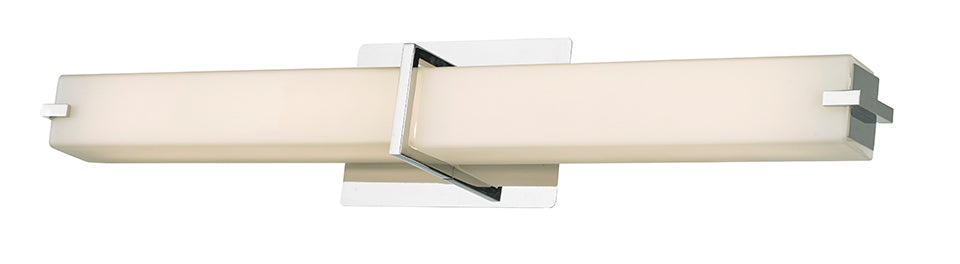 Squire 26" Vertical Or Horizontal Mount Square Glass Vanity Light in Chrome - Lamps Expo