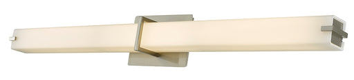 Squire 38" Vertical Or Horizontal Mount Square Glass Vanity Light in Brushed Nickel - Lamps Expo