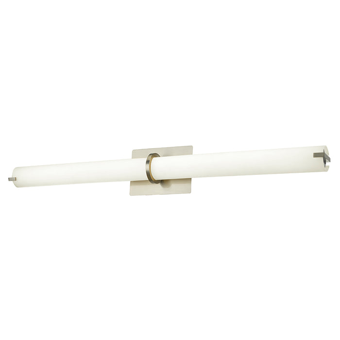 Squire 28" Vertical Or Horizontal Mount Round Glass Vanity Light in Brushed Nickel - Lamps Expo