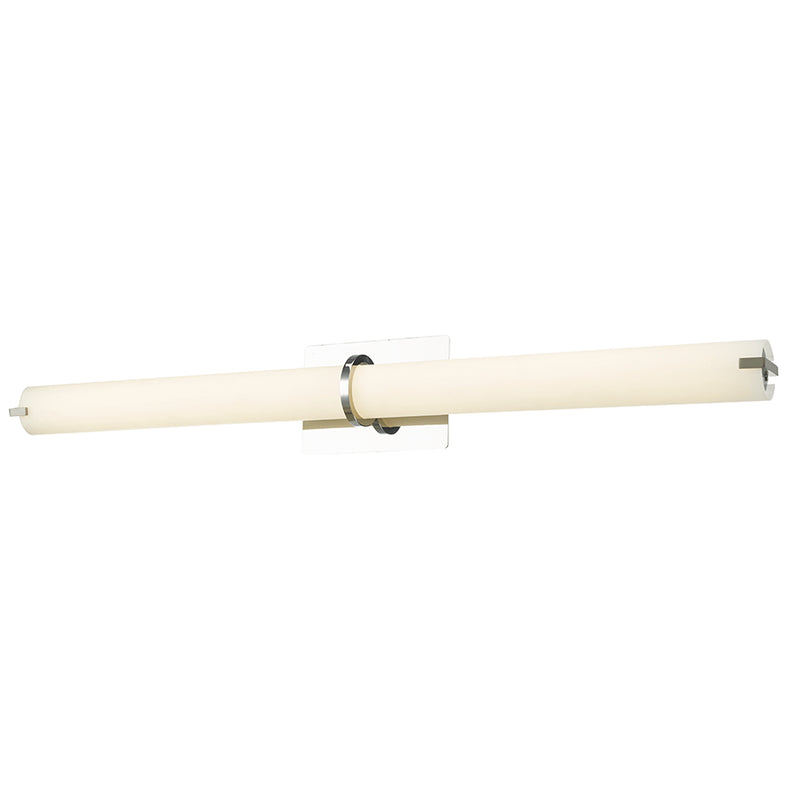 Squire 28" Vertical Or Horizontal Mount Round Glass Vanity Light in Chrome - Lamps Expo