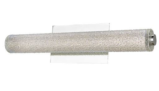 Radius 20" Hand Blown Diamond Glass Tube LED Vanity Light in Brushed Nickel - Lamps Expo