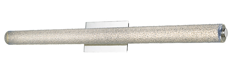 Radius 39" Hand Blown Diamond Glass Tube LED Vanity Light in Brushed Nickel - Lamps Expo