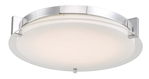 Matrix Flat Round Glass Low Profile Flush-Mount in Chrome - Lamps Expo