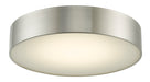Bongo 16" Metal Cylinder And Frosted Glass Flush-Mount in Brushed Nickel - Lamps Expo